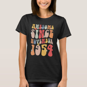 Groovy Awesome Since November 1954 Retro 68th T-Shirt