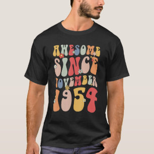 Groovy Awesome Since November 1954 Retro  68th T-Shirt