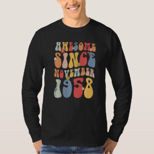Groovy Awesome Since November 1958 Retro  64th T-Shirt