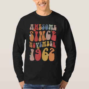Groovy Awesome Since November 1962 Retro 60th T-Shirt