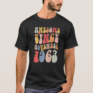 Groovy Awesome Since November 1963 Retro  59th T-Shirt
