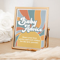 Groovy Baby Advice Retro Sunshine Baby Shower