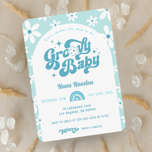 Groovy Baby Boho Arch Baby Shower Invitation (Creator Uploaded)