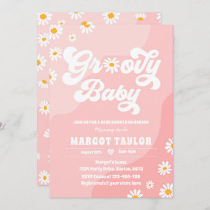 Groovy Baby Daisy Boho Hippy Vibes  Baby Shower Invitation