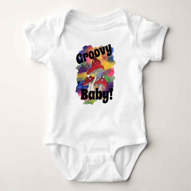 Groovy Baby! Psychedelic Tie-dye Baby Bodysuit (Front)