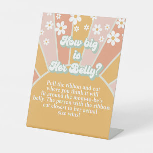 Groovy Baby Retro Sunshine Game Pedestal Sign