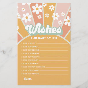 Groovy Baby Retro Sunshine Wishes for Baby Flyer