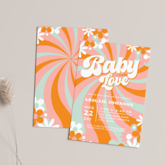 Groovy Baby Shower Invitation