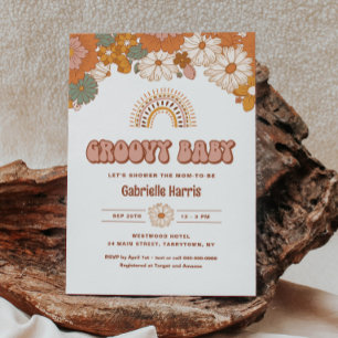 Groovy Baby Shower Invitation
