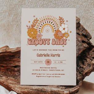 Groovy Baby Shower Invitation