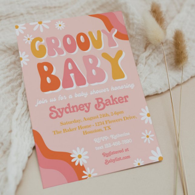 Groovy Baby Shower Invitation (Creator Uploaded)