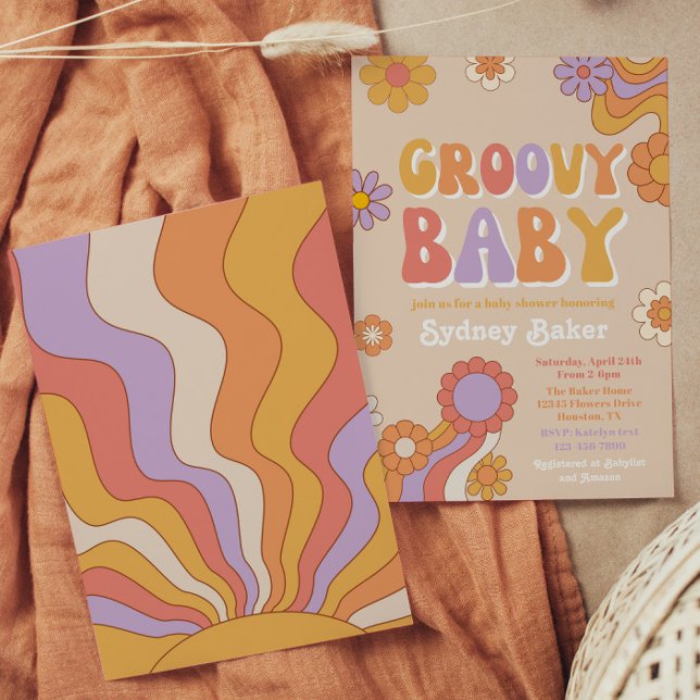 Groovy Baby Shower Invitation (Creator Uploaded)
