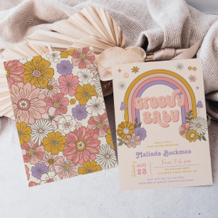 Groovy Baby Shower Invitation   Groovy Baby