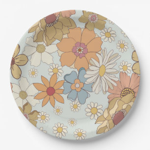 Groovy Baby Shower Retro Party Plates