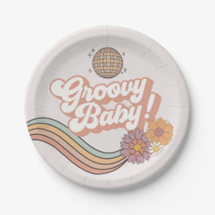 Groovy Baby Shower Retro Party Plates