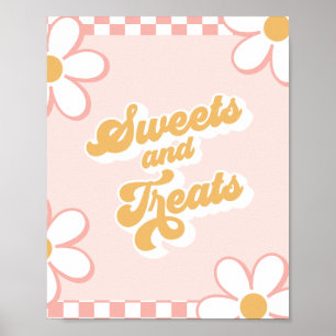 Groovy Baby Shower Sweets and Treats Sign