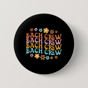 Groovy Bach Crew Funny Bachelorette Bridal Party  6 Cm Round Badge