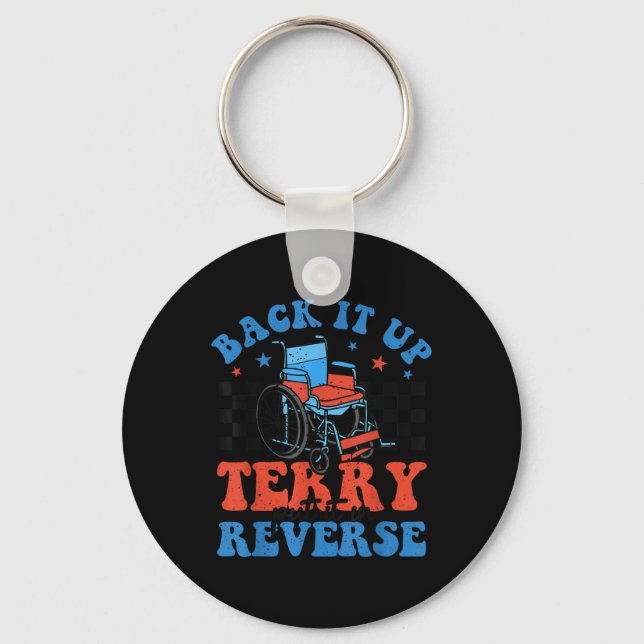 Groovy Back Up Terry Put It In Reverse Firework 4t Key Ring (Front)