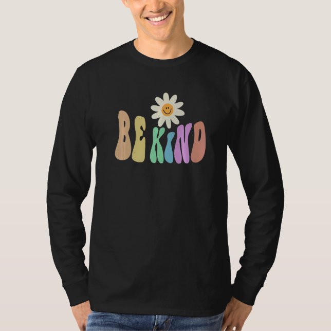 Groovy BE KIND Retro Stop Bullying Choose Kindness T-Shirt (Front)
