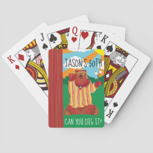 Groovy Bear Birthday Playing Cards