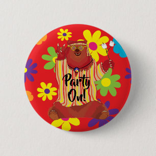 Groovy Bear Button