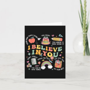 Groovy Believe You Test Testing Day Do Your Best T Card