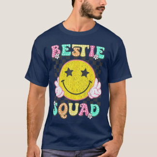 Groovy Bestie Squad Best Friends Matching Girls Bo T-Shirt