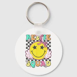 Groovy Bestie Squad Best Friends Matching Girls Pa Key Ring