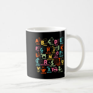Groovy Biblical Alphabet Christian Teacher Student Coffee Mug