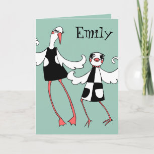 Groovy Birds Birthday Card
