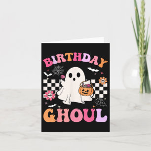 Groovy Birthday Ghoul Spooky Season Halloween Birt Card