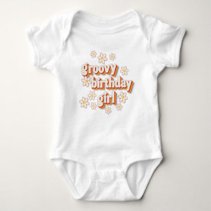 Groovy Birthday Girl Boho Baby Bodysuit