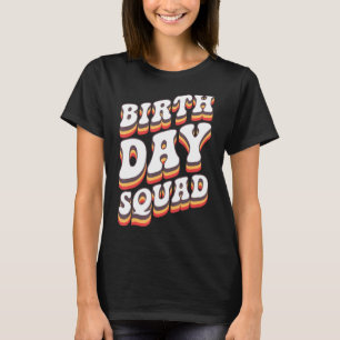 Groovy Birthday Squad B-day Wavy Retro Cool Raise  T-Shirt