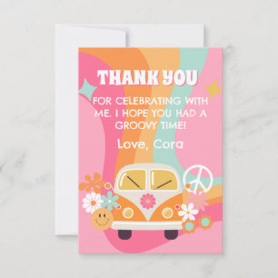 Groovy Birthday Thank You Card