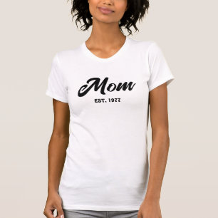 Groovy Black Script Established Mom T-Shirt