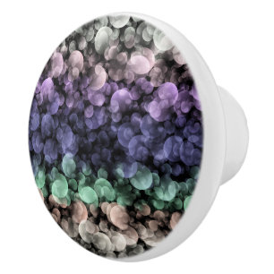 Groovy Boho Bubbles Eclectic Uingender Pride Flag Ceramic Knob