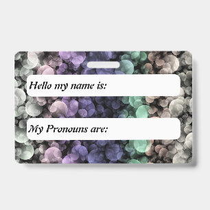 Groovy Boho Bubbles Eclectic Uingender Pride Flag ID Badge
