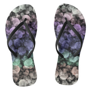 Groovy Boho Bubbles Eclectic Uingender Pride Flag Jandals