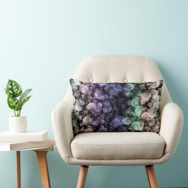 Groovy Boho Bubbles Eclectic Uingender Pride Flag Lumbar Cushion (Chair)