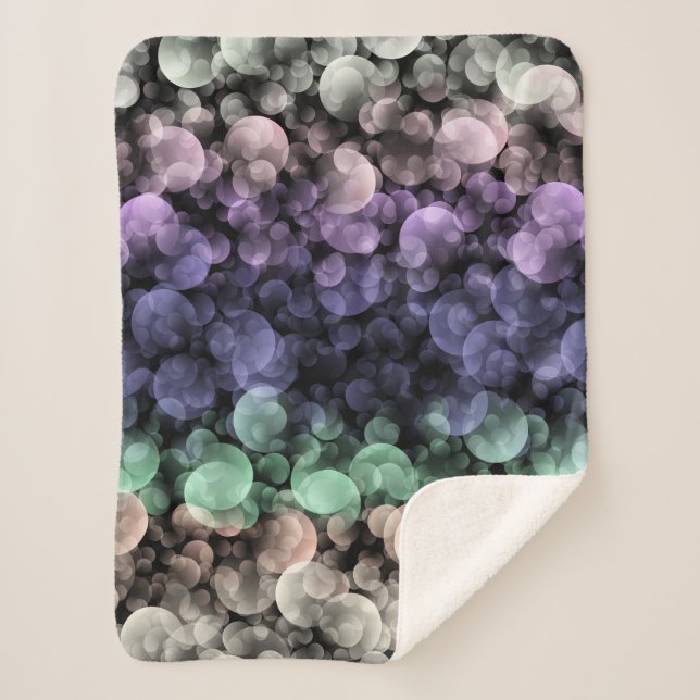 Groovy Boho Bubbles Eclectic Uingender Pride Flag Sherpa Blanket (Front)