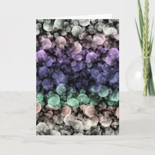 Groovy Boho Bubbles Eclectic Uingender Pride Flag Thank You Card (Front)