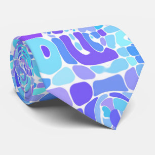 Groovy Boho Funky Quirky Abstract Blob Mosaic Tie