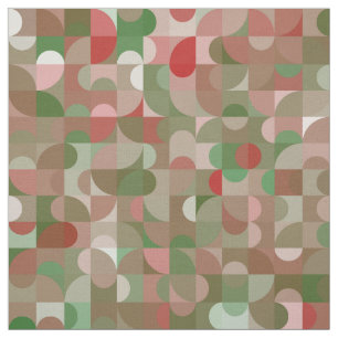 Groovy Boho Mod Retro Geometric Christmas Fabric