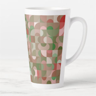 Groovy Boho Mod Retro Geometric Christmas Latte Mu Mug