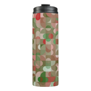 Groovy Boho Mod Retro Geometric Christmas Thermal Tumbler