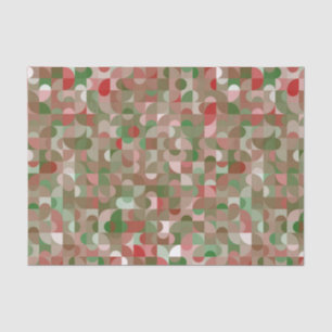 Groovy Boho Mod Retro Geometric Christmas Tissue P Paper