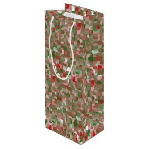 Groovy Boho Mod Retro Geometric Christmas Wine Gif Gift Bag
