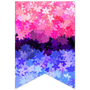Groovy Boho Quirky Retro Floral Omnisexual Pride Bunting