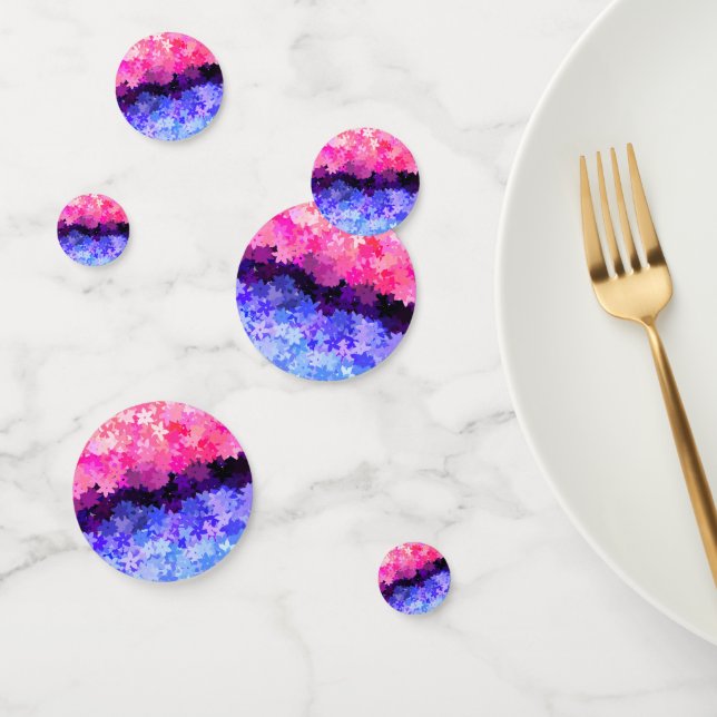 Groovy Boho Quirky Retro Floral Omnisexual Pride Confetti (Group)