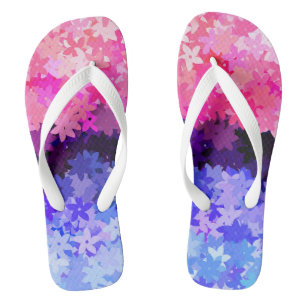 Groovy Boho Quirky Retro Floral Omnisexual Pride Jandals
